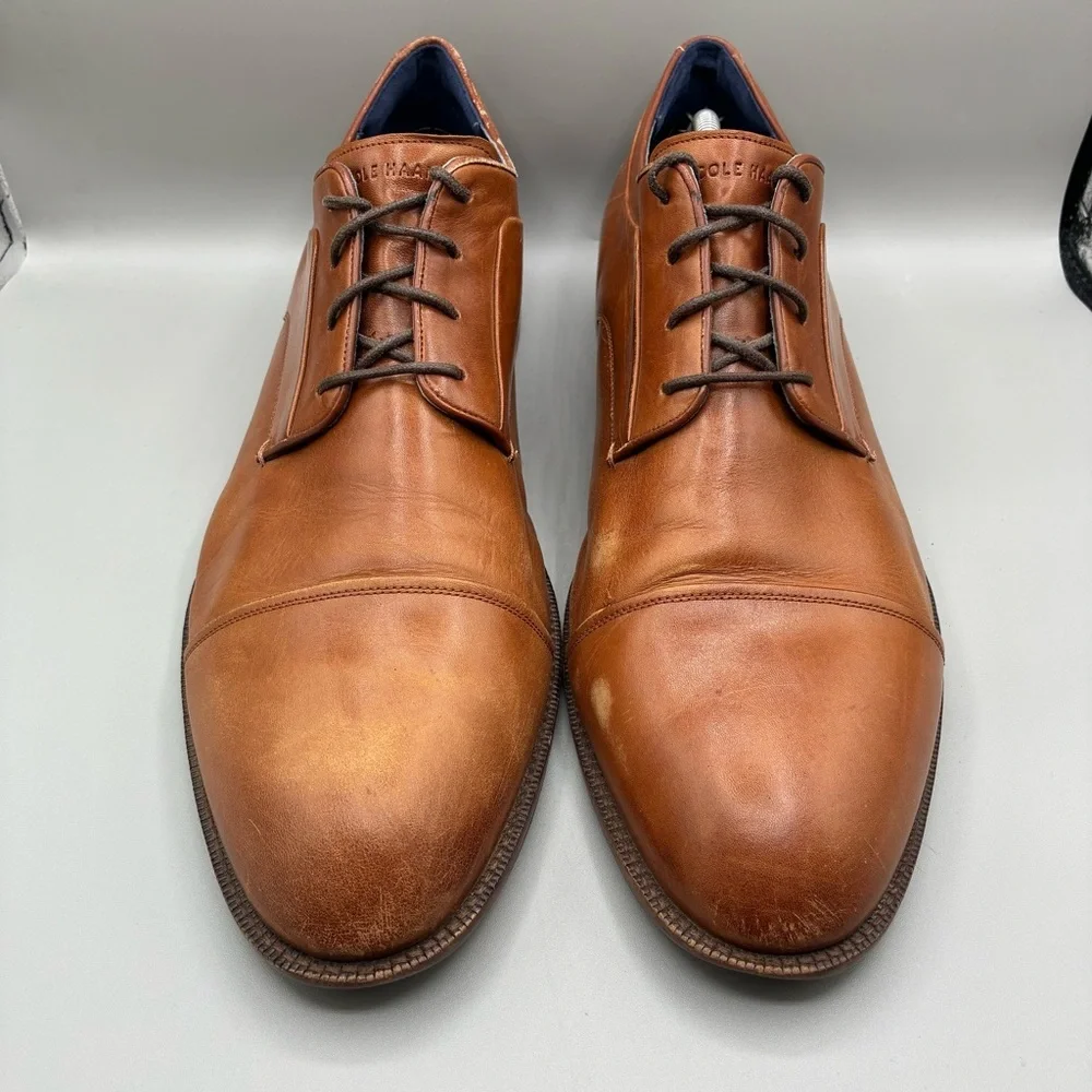 Cole Haan Grand 2.0 Harrison Men’s 14 M Chestnut Derby Cap Toe Oxford C32796